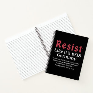 Resist Like It's 1938 Germany Notebook