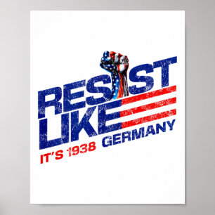 Resist Like It's 1938 Germany Reject Fascism Proje Poster
