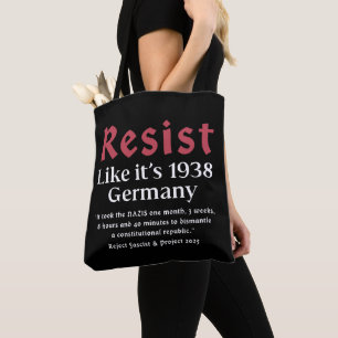 Resist Like It's 1938 Germany Tote Bag