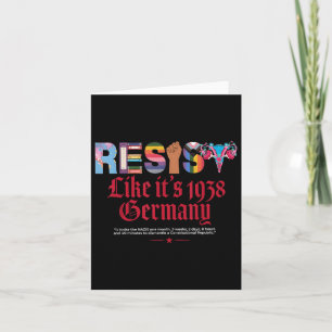 Resist Like Its 1938 Germany Vintage Women’s Right Card