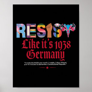Resist Like Its 1938 Germany Vintage Women’s Right Poster