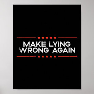 Resist Make Lying Wrong Again Protest Anti Men Wom Poster