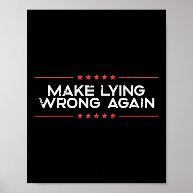Resist Make Lying Wrong Again Protest Anti Men Wom Poster (Front)