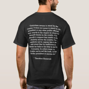 Resist! Mens Front & Back T Shirt Roosevelt Quote