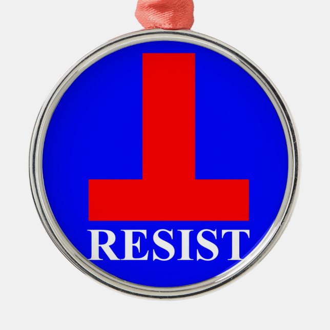 Resist Metal Tree Decoration (Front)