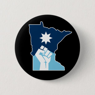 Resist Minnesota Raised Fist 6 Cm Round Badge