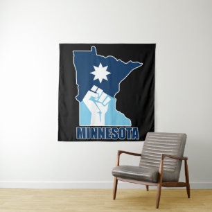 Resist Minnesota Raised Fist Tapestry