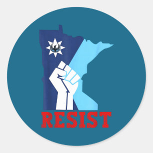 Resist Minnesota Rebel New State Classic Round Sticker