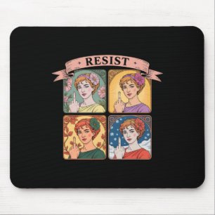 Resist Nouveau Mucha Anti-trump Women Feminist _2 Mouse Pad