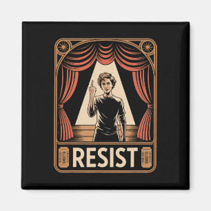 Resist Nouveau Mucha Anti-trump Women Feminist _4 Magnet