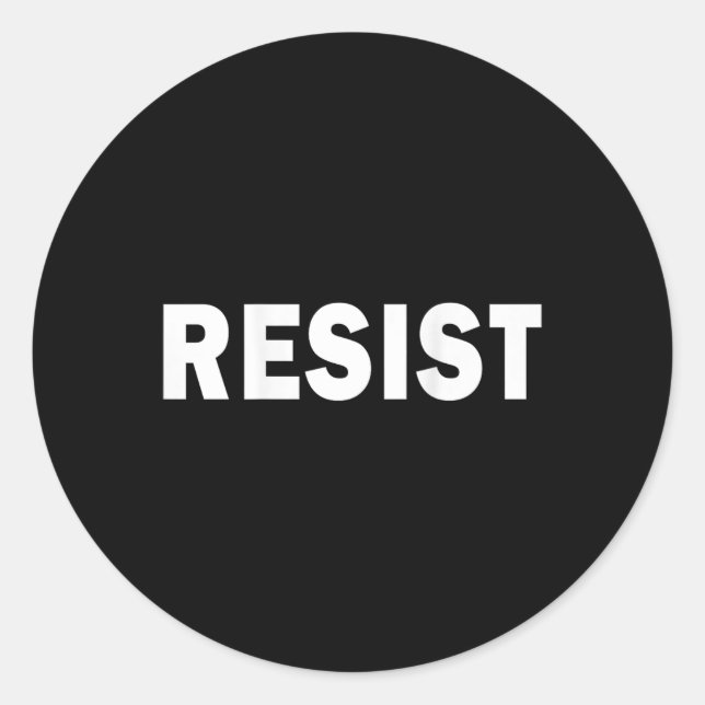 Resist On Byck Statement  Classic Round Sticker (Front)