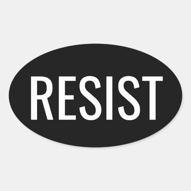 RESIST oval sticker (Front)