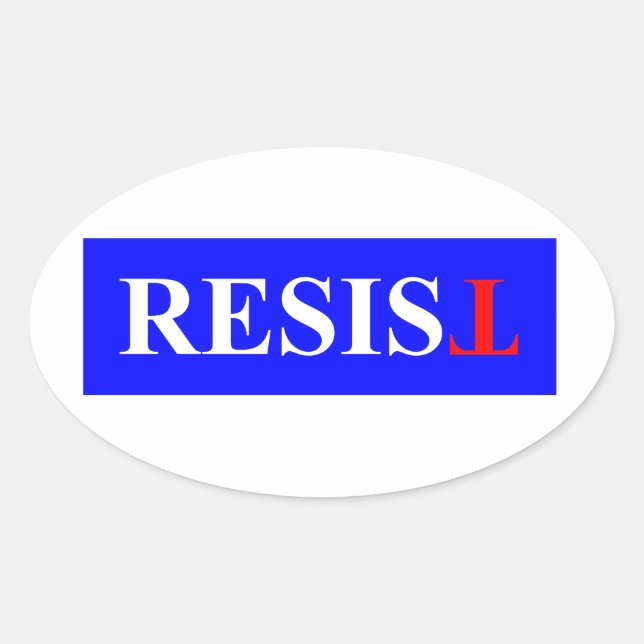 Resist Oval Sticker (Front)