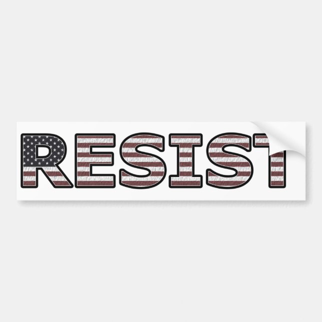 RESIST - Patriotic Bumper Sticker (Front)