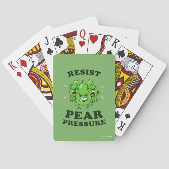 Resist Pear Pressure Playing Cards (Back)