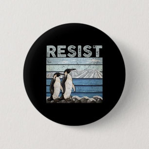 Resist Penguin Activism 6 Cm Round Badge