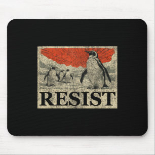 Resist Penguin Activism Anime Graphic We Stand Wit Mouse Pad