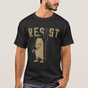 Resist Penguin Activism Graphic Design T-Shirt