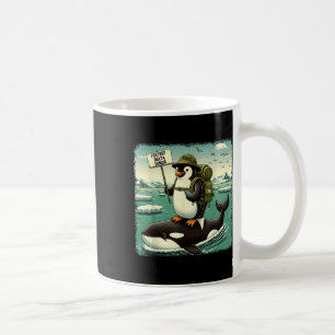 Resist Penguin Activism Graphic Funny Penguin Agai Coffee Mug