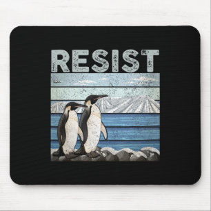 Resist Penguin Activism Mouse Pad