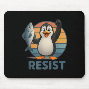 Resist Penguin Activism Penguins Protest Against T Mouse Pad