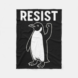 Resist Penguin Activism Penguins Resist Fleece Blanket