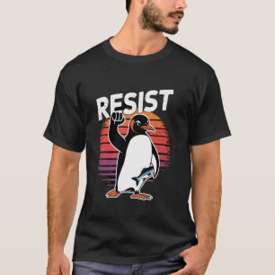 Resist Penguin Activism Retro Vintage T-Shirt
