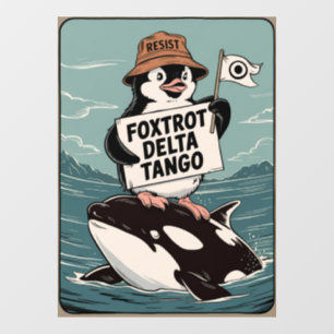 Resist Penguin Activism Vintage Protest