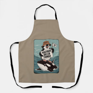 Resist Penguin Activism Vintage Protest Apron