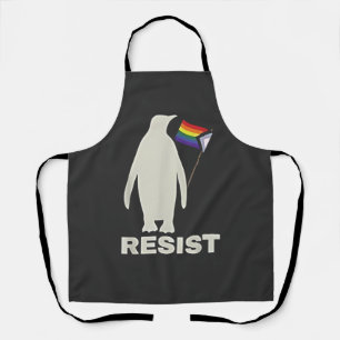 Resist Penguin Against Tariffs LGBT Anti Trump Apron