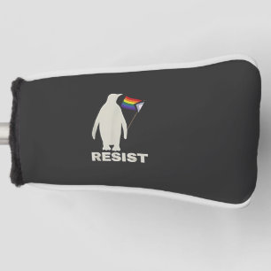 Resist Penguin Against Tariffs LGBT Anti Trump Golf Head Cover