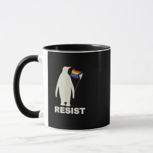 Resist Penguin Against Tariffs LGBT Anti Trump Mug