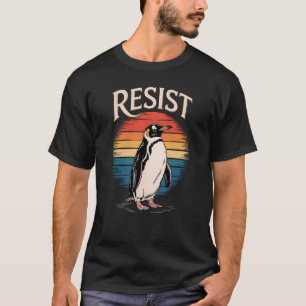 Resist Penguin For Activist Environmentalist T-Shirt