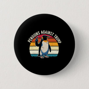 Resist Penguins Against Trump Flippers Up Retro Su 6 Cm Round Badge