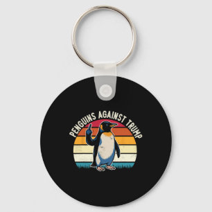 Resist Penguins Against Trump Flippers Up Retro Su Key Ring