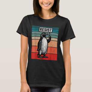 Resist Penguins Against Trump Tariffs Funny T-Shirt