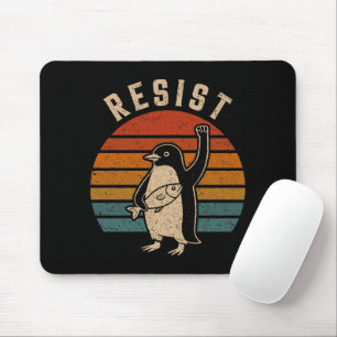 Resist Penguins Protest Against Tariffs Mouse Pad