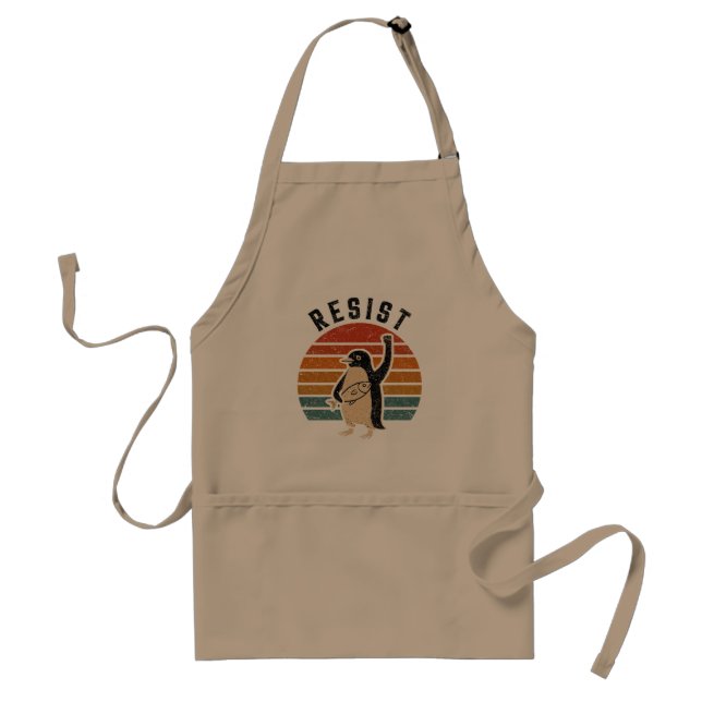 Resist Penguins Protest Against Tariffs Standard Apron (Front)