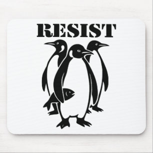 Resist Penguins - Trump Tariff Mouse Pad