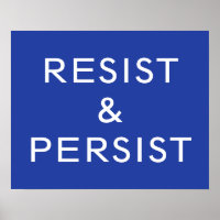 Resist & Persist blue