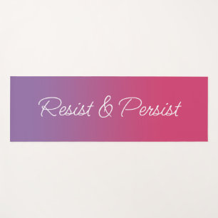 Resist & Persist purple to pink gradient Yoga Mat