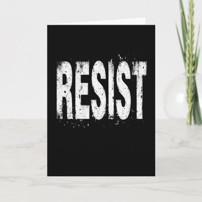 Resist Political Protest 3  Card (Front)