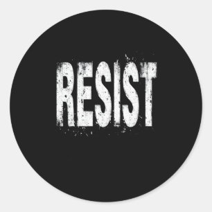 Resist Political Protest 3 Classic Round Sticker