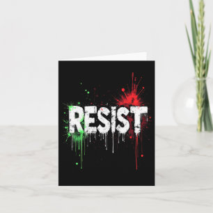 Resist Political Protest Card