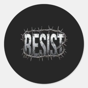 Resist Political Protest Classic Round Sticker