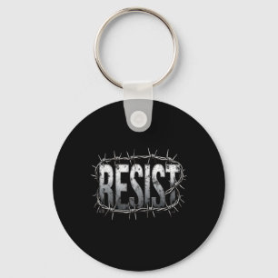 Resist Political Protest Key Ring