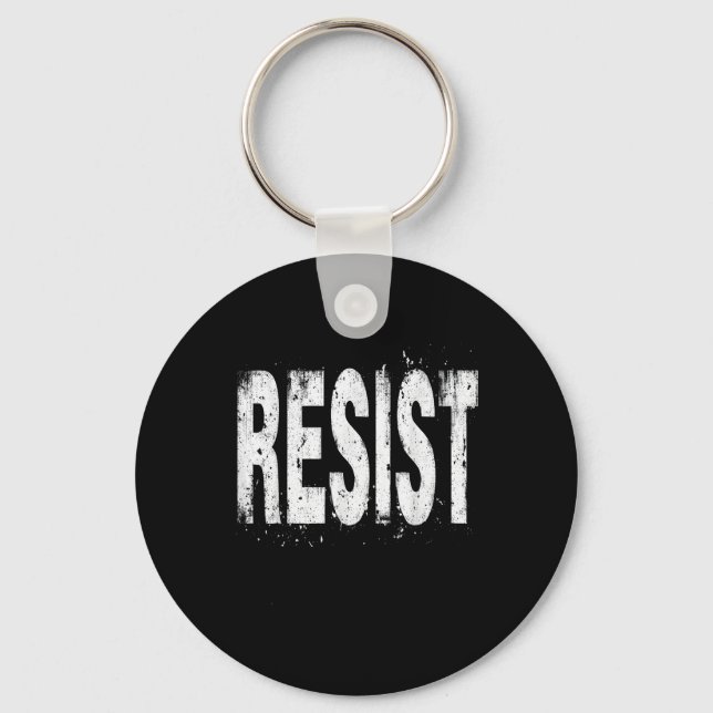 Resist Political Protest  Key Ring (Front)