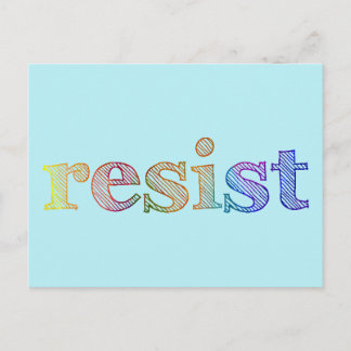 Resist Postcard