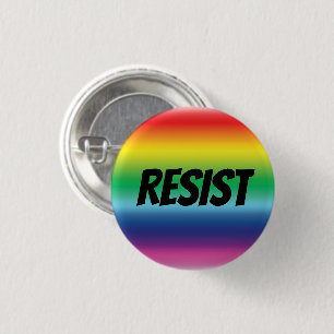 "Resist"  pride lgbtq lgbt rainbow colours - 3 Cm Round Badge