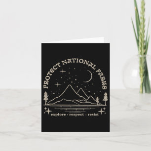 Resist Protect Our National Parks Graphic Anti Tru Card